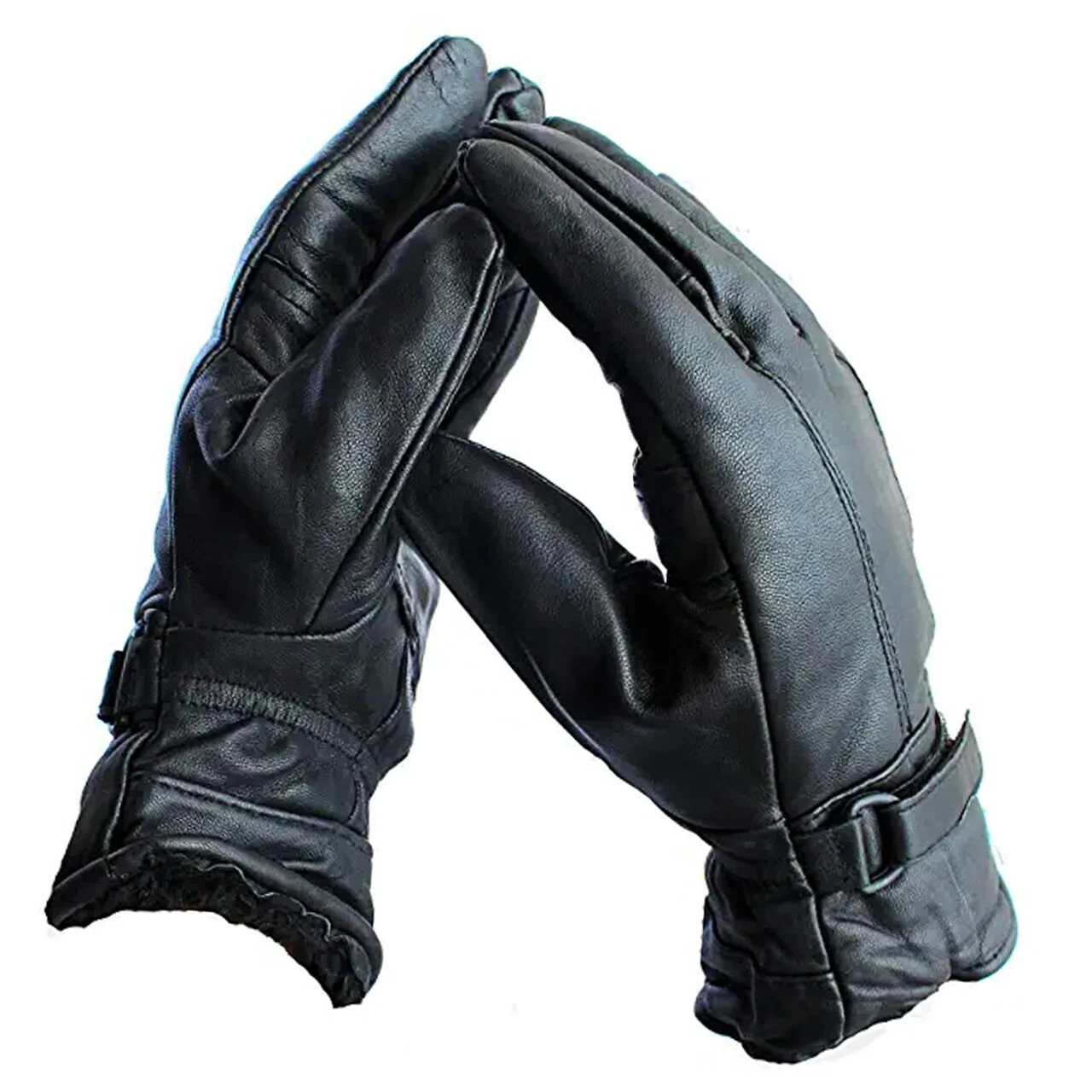 men gloves Leather Black Color Warm Winter Riding Gloves Motorcycle Gloves