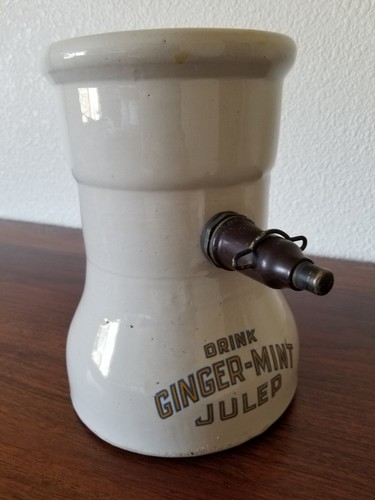 Emerson's Ginger - Mint Julep Soda Fountain Dispenser Crock, Extremely Rare - Picture 6 of 18