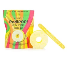 Spongelle  PediPop Pedicure Pedi Buffer  All in One & Nail File Juicy Orange