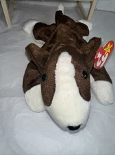 1997 Ty Beanie Babies “Bruno” P.E PELLETS, Tag Errors, RARE