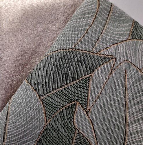 Gobelin Blätter in sage oder dunkelblau 50 x 140 / Kunstleder - Bild 3 von 4