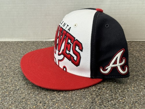 Atlanta Braves MLB Baseball Up Close Logo 47 Brand Retro Style Snapback Cap Hat - Picture 4 of 10