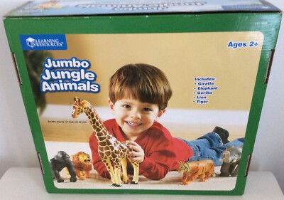 Jungle Animals Toys Set Learning Resources Jumbo Jungle Animals