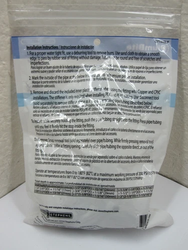 Jones Stephens C77445LF 3/4" x 3/4" x 1/4" Compression PlumBite Push on Stop Tee - Picture 4 of 4