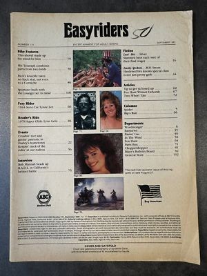 Vintage Easyriders Magazine September 1987 Missing Cover | eBay