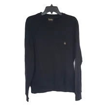 Refrigiwear Sweater Mens Medium Black Cotton Work Wear Sweatshirt Jumper Italy