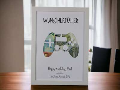 Wunscherfüller Game-Controller Geldverpackung für Geburtstag Geldgeschenk Geld