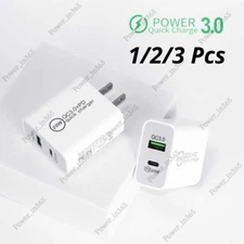 QC3.0 PD 20W USB Type C Fast Charger Power Adapter Block For Android iPhone iPad