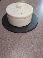 kathryn Beich Inc White Ceramic Warmer /Steamer New