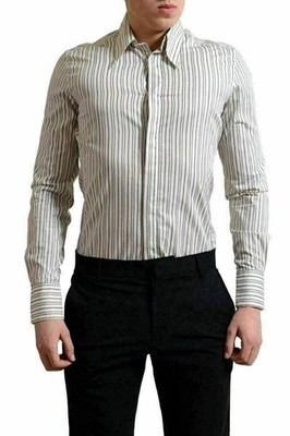 Gianfranco Ferre Men's Multi-Color Striped Button Down Dress Shirt US 15.5 IT 39