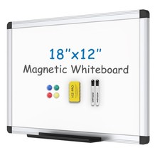 18 x 12 Magnetic Whiteboard Dry Erase Board Wall Mount