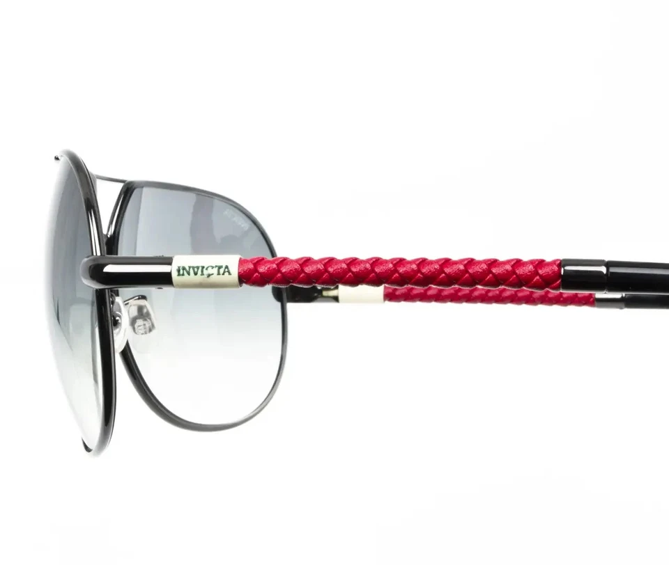 Gafas de sol Invicta IEW004-07 unisex negras aviador gris degradado hechas en Italia Foto 4 de 4