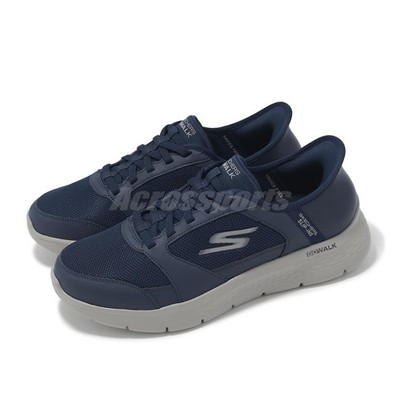 Skechers Go Walk Flex-Anza Slip-Ins Navy Gray Men Casual Shoes 216504-NVGY