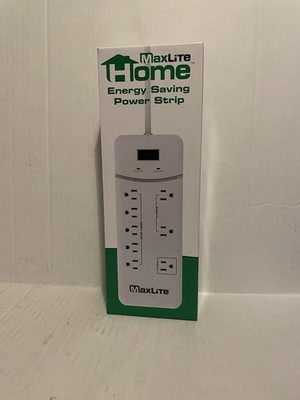 MaxLite Energy Saving Power Strip Surge Protector 8 Outlets