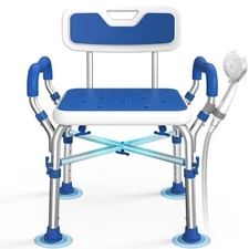 FSA/HSA Eligible Shower Chair for Inside Shower with Reinforced Crossing Bar,...