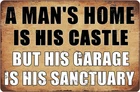 Funny Vintage Garage Metal Tin Sign Man Cave Accessories Wall Decor A Man's Home