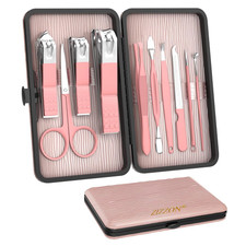 Travel Mini Manicure Set Nail Clipper Set 10 in 1 Stainless Steel Pedicure Care