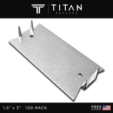 100-Pack Heavy-Duty 1.5-inch x 3-inch Steel Nail Plates for Wood Studs