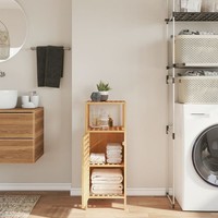 Badezimmerschrank Ablage Badschrank Schrank Toilettenschrank Bad Bambus Vidaxl