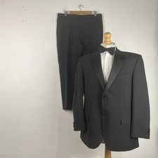 Marks and Spencer 2 Piece Tuxedo Dinner Suit Men's Black 42S Jacket 36W 29L M&S