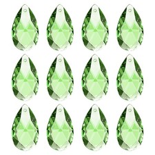 For K9, Drop Pendant Crystals, 12pcs 28mm Chandelier, Light Green