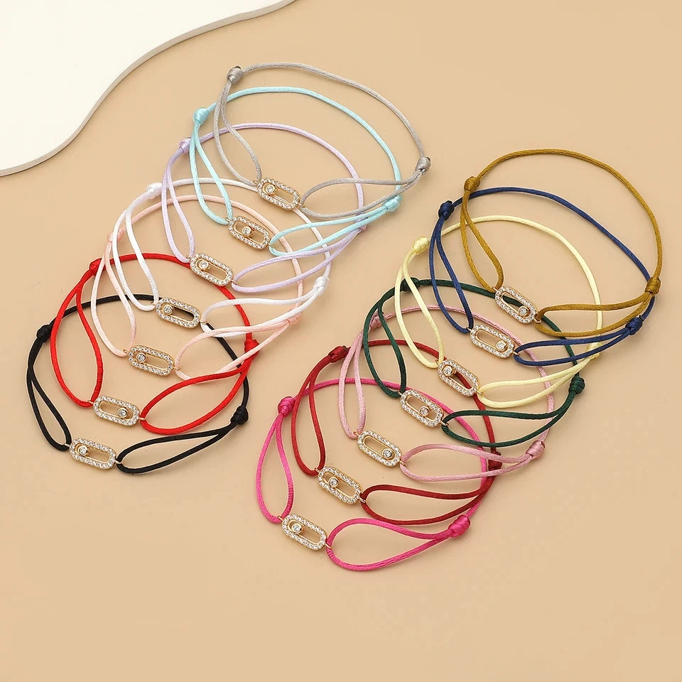 Pulsera Cuerda Tejida Ajustable Banda Trenzada Multicolor Hombres Mujeres 2024 Estilo 1 Pc Foto 2 de 4