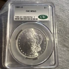 1881-S CAC MS63 $1 Morgan Silver Dollar