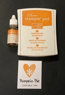 Stampin Up Pumpkin Pie Classic Linen Ink Pad & Over Half Full Ink Refill