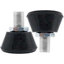 1 Pair Durable Rubber Toe Stops for Roller Skates Adjustable Brake Tools Black