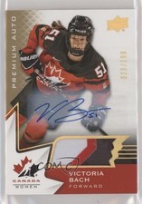 2020 Team Canada Juniors Women's WC Autos /199 Victoria Bach #44 Patch Auto a2w
