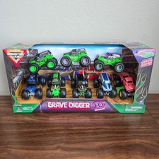 Grave Digger 40th Anniversary Monster Jam 8-Pack 1:64 Diecast Spin Master Set