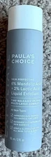 NEW PAULA'S CHOICE 6% Mandelic Acid + 2% Lactic Acid Liquid  Exfoliant 3oz/88ml