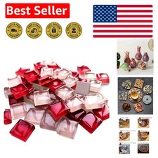100 Pieces Bulk Mosaic Tiles Assorted Color Opaque Mosaic Glass Crafts Suppli...