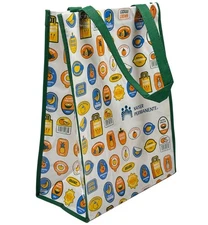 Kaiser Permanente Reusable Grocery Tote Bags Laminated Bulk 100 16x12x7 NEW