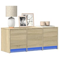 Tv Schrank Lowboard Fernsehschrank Fernsehtisch Mit Led Sonoma-Eiche Vidaxl
