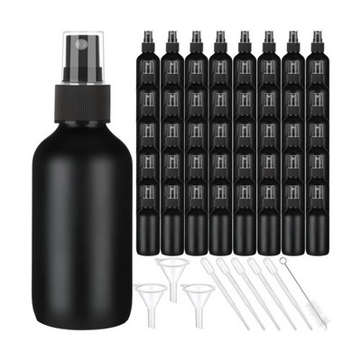 Nuogo 50 Pieces Mini Glass Spray Bottles Bulk 4 Oz Fine Mist Glass Bottles wi...