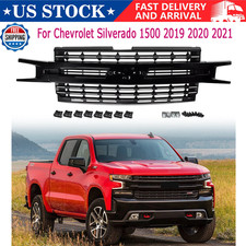 For Chevrolet Silverado 1500 2019 2020 2021 Front Bumper Grill Glossmatte Black For Chevrolet Silverado 1500 2019 2020 2021 Front Bumper Grill Glossmatte Black