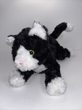 Gund Sebastian Tuxedo Cat Kitten Plush Stuffed Animal Black  White EUC