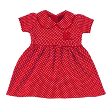 Feet Ahead Rutgers Baby Girl Peter Pan Collar Style Dress for Infants Newborn...