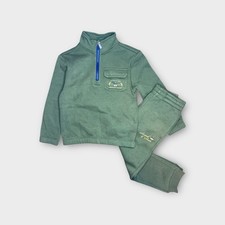 Scotch  Soda 1/4 Zip Green Fleece Pullover  Jogger Sweatpants Matching Set