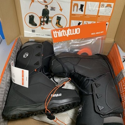 ThirtyTwo 32 Lashed Lace Snowboard Boots Black Men s US 6.0 W/ Heel Hold Kit