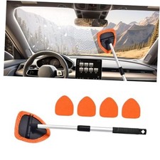 Car Wash Brush with Long Handle, Windshield Cleaning Tool, Car Washing Orange