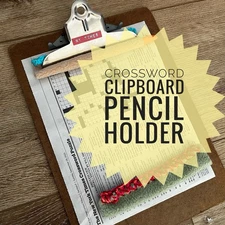 Crossword Clipboard Pencil Holder set of 2