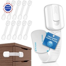 Cabinet Locks 10pcs Baby Proofing Child Safety for Refrigerator Doors Drawers