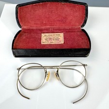 1935 Marked CM 12K Gold Filled Full Rim Eyeglasses with Case