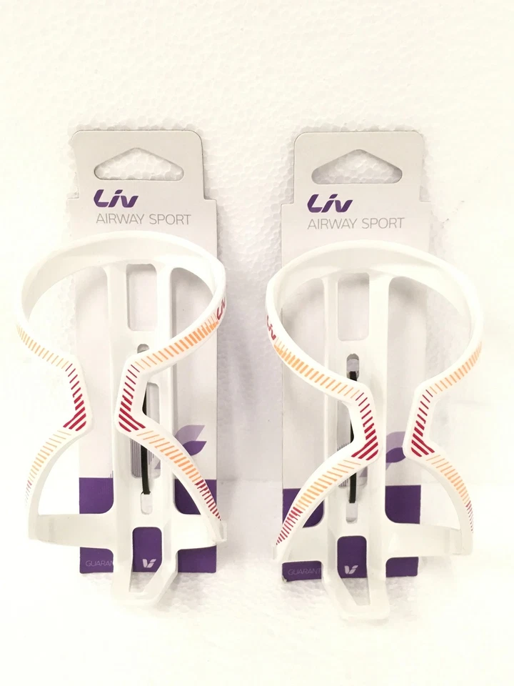 NUEVA Jaula para Botellas de Plástico Liv Airway Sport Blanca/Rosa/Naranja ENVÍO GRATUITO CANTIDAD Foto 4 de 4