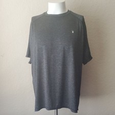Spyder Men's XL Short Sleeve Rash Guard - Charcoal Gray UPF 50 Swim Shirt