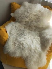 100 Genuine Sheepskin Fluffy Fur Rug 24" 39" Windward Natural Soft Mat US STOCK