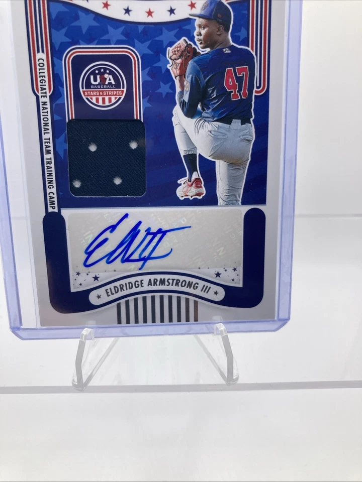 2024 Panini Stars and Stripes Collegiate Team Eldridge Armstrong III Auto Jersey - Image 3 of 4