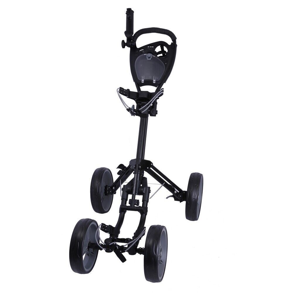 Deluxe Fx 4-wheel Push Cart - Foldable, Umbrella Holder & Fo